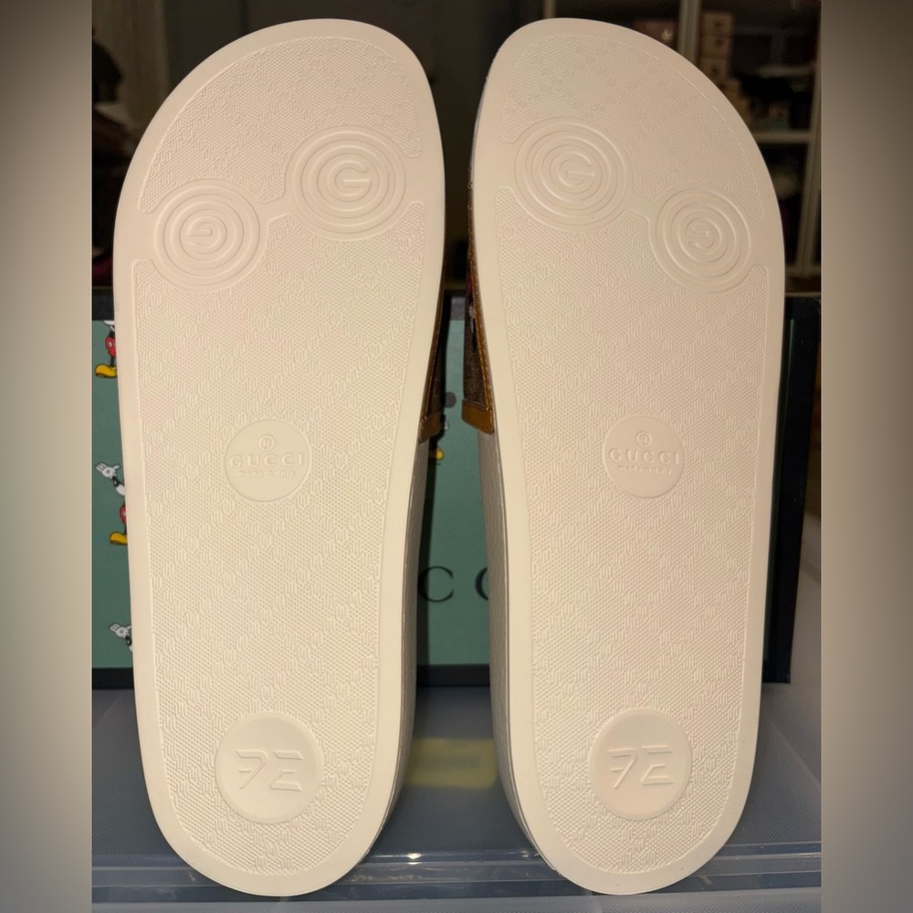 GUCCI DISNEY x MICKEY MOUSE SIGNATURE GG SANDALS SLIDES SZ 9 MEN SZ 11 US 41 IT - Picture 13 of 15
